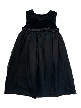Carters Black Formal Velvet & Tulle Dress